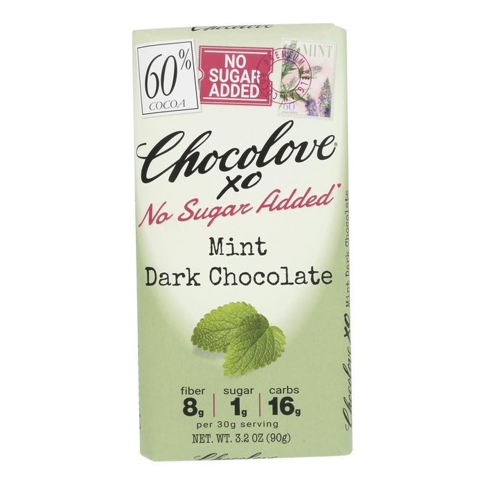 Chocolove XoBar Dark Chocolate Mint 3.2oz Bars (Pack of 12)