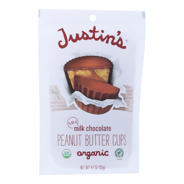 Justin's Nut Butter Organic Mini Peanut Butter Cups - Case of 6 - 4.7 oz.