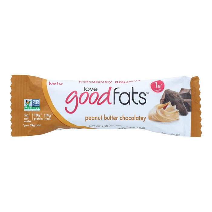 Love Good Fats Bar, PB Chocolate, 1.38 Oz, 12-Pack