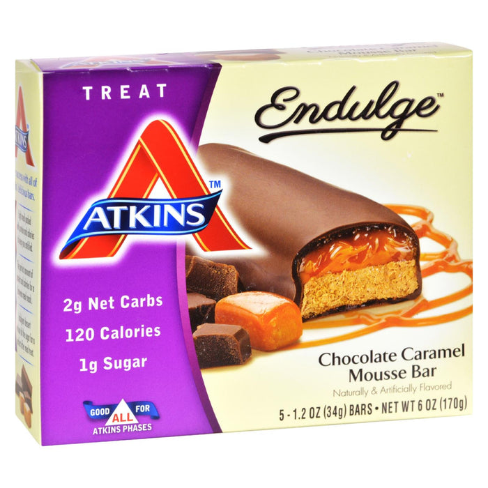 Atkins Endulge Chocolate Caramel Mousse Bars - 5 Pack (1.3 oz Bars)