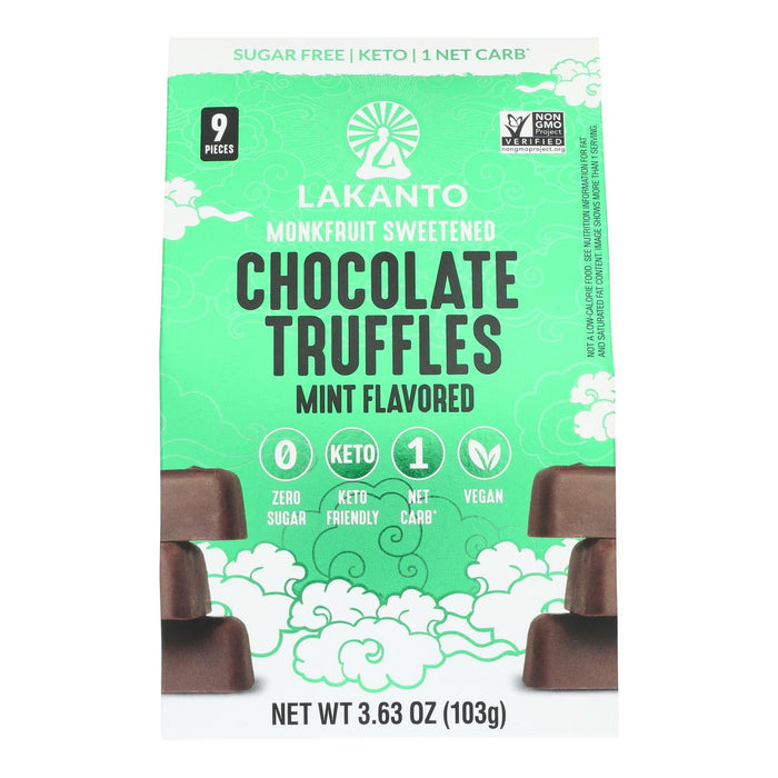 Lakanto Keto Mint Chocolate Truffles - 3.63 Oz Case