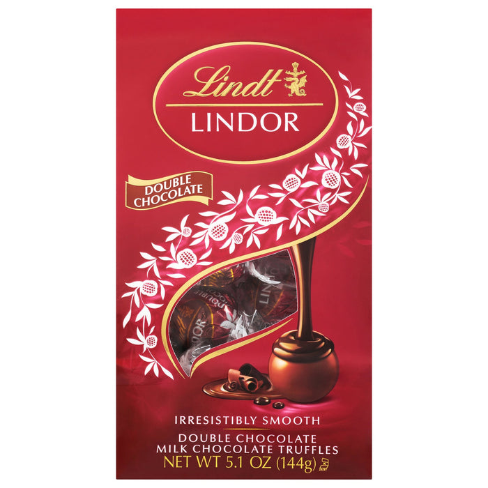 Lindt Lindor Double Chocolate Truffles - 5.1 Oz Bag (Pack of 6)