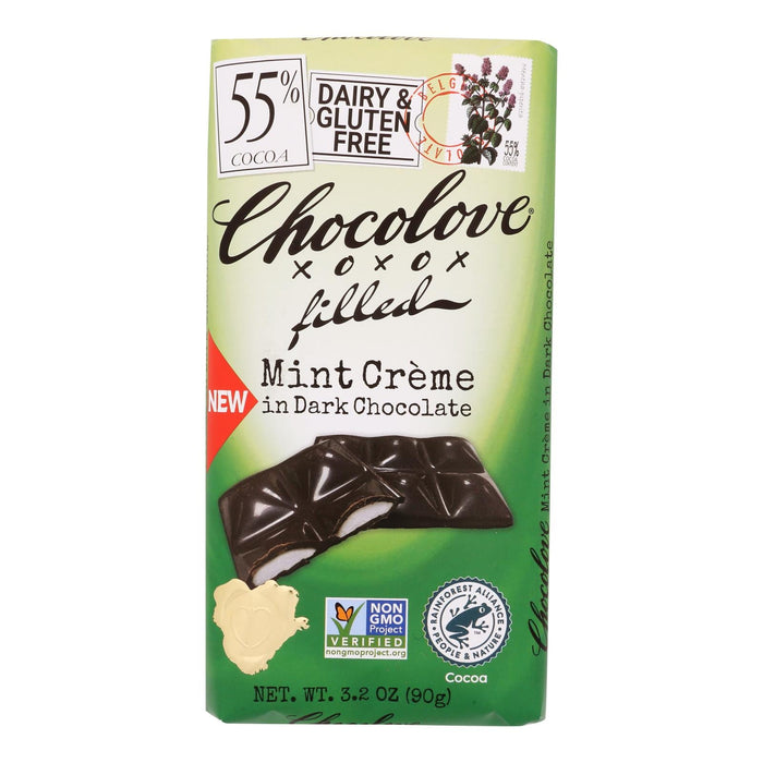 Chocolove Dark Chocolate Mint Cream-Filled Bars - 10-Pack - 3.2 oz Each