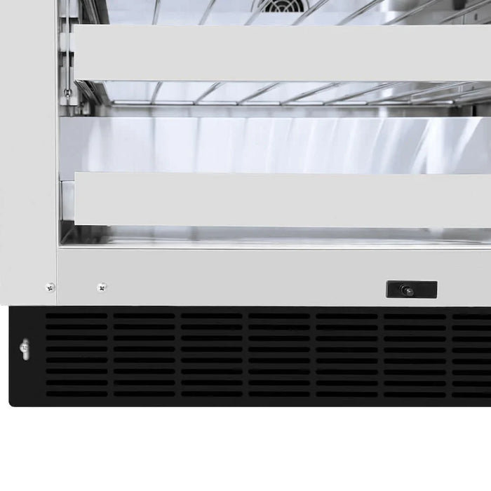 ZLINE 24" Touchstone Dual Zone 44 Bottle Wine Cooler Black Matte Glass Door RWDO-BLM-24