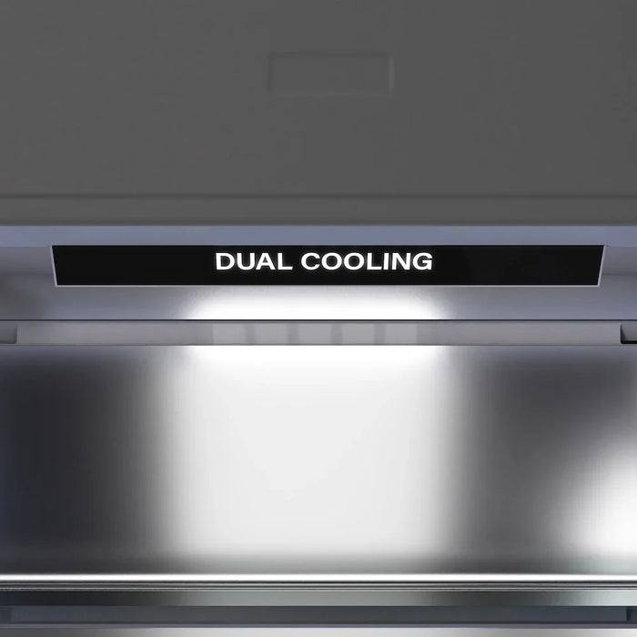 ZLINE 30" Panel Ready Built-In Bottom Freezer Refrigerator,Water Dispenser, Ice Maker,Graphite Gray, Gold GRBIVZ-30-G