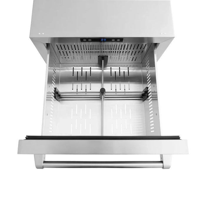 ZLINE 24" Touchstone 168 Can Outdoor-Rated Dual Refrigerator Drawer, Stainless Steel, RDSO-ST-24