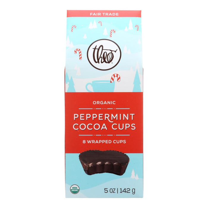 Theo Chocolate Peppermint Cocoa Cups, 5 Oz - Case of 12