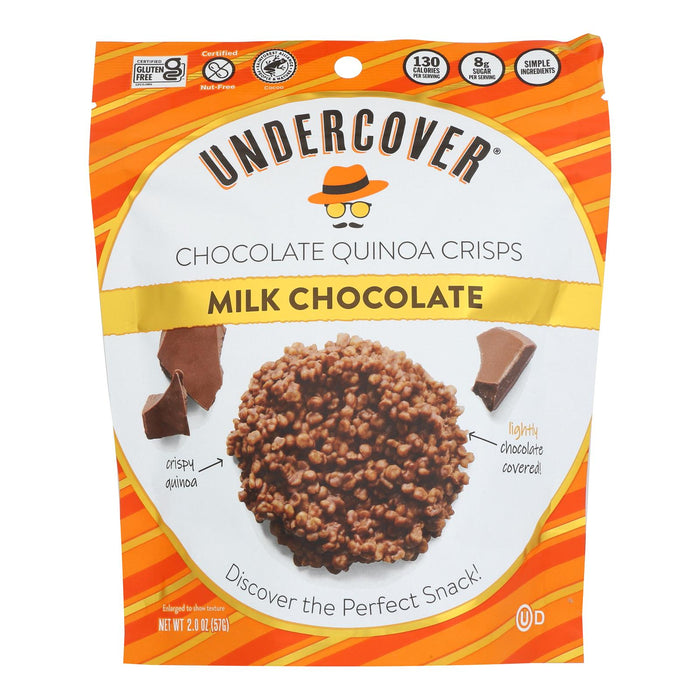 Undercover Quinoa Crispy Quinoa Milk Chocolate - Case of 12 - 2 Oz