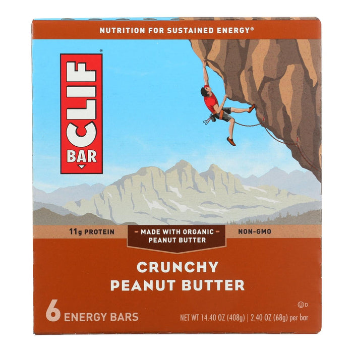 Clif Bar Organic Crunchy Peanut Butter - Case of 9 - 2.4 Oz (Pack of 6)