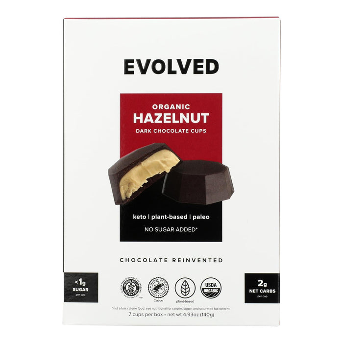 Evolved Keto Cups Hazelnut 7-Pack - Case of 6 (4.93 oz Each)