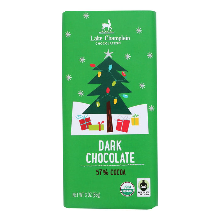 Lake Champlain Chocolates Premium Dark Chocolate Bar 57% Cacao - 3 Oz, Case of 12