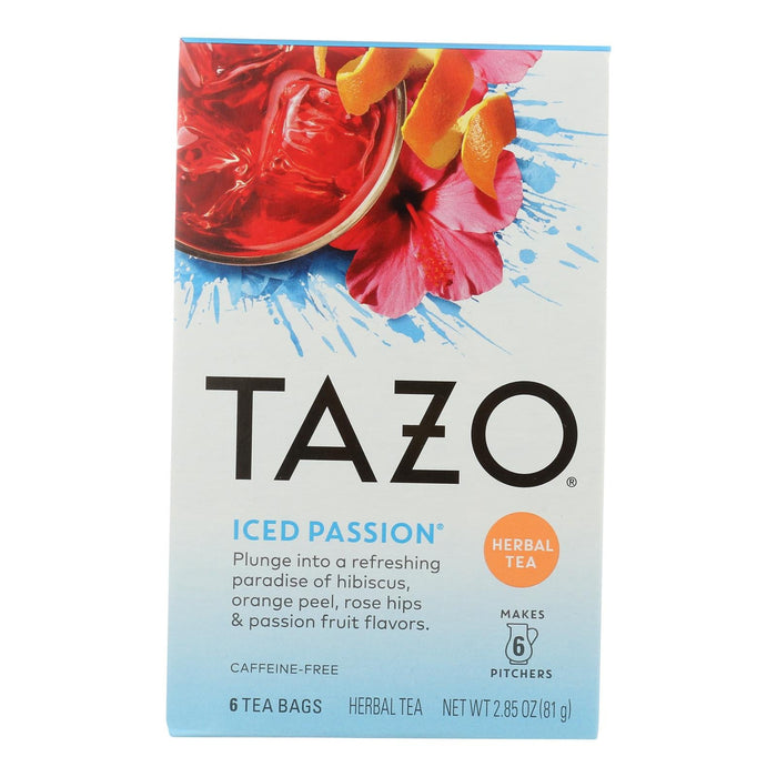 Tazo Tea Iced Passion Herbal Tea - 6-Bag Boxes (Case of 4)