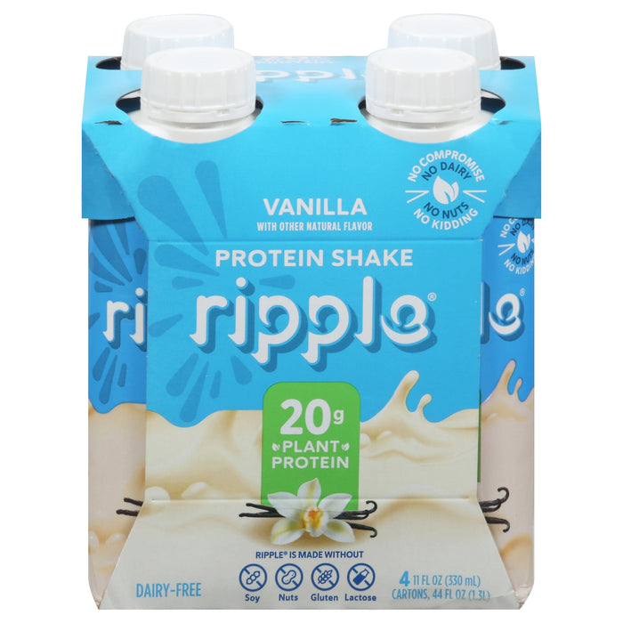 Ripple Foods PBC Vanilla RTD Shake, 4-Pack, 6-Pack, 44 fl oz