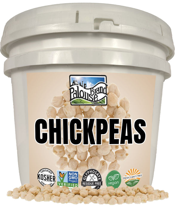Chickpeas | 25 LB Bucket | Certified Glyphosate Residue Free