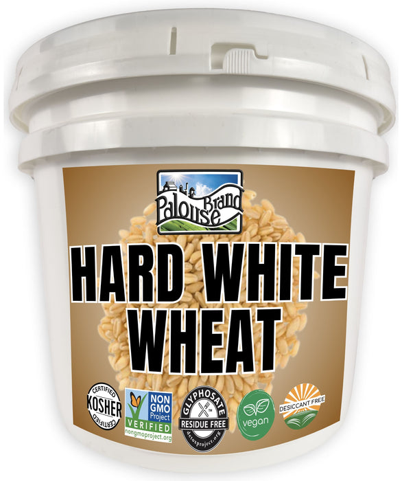 Hard White Wheat Berries | 25 LB Bucket | Certified Glyphosate Residue Free