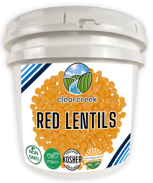 Red Lentils | 25 LB Bucket | Certified Glyphosate Residue Free