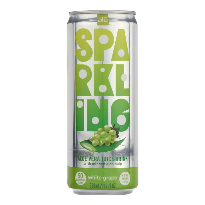 Aloe Sparkling White Grape Drink - 12 Pack - 11.2 fl. oz. Cases
