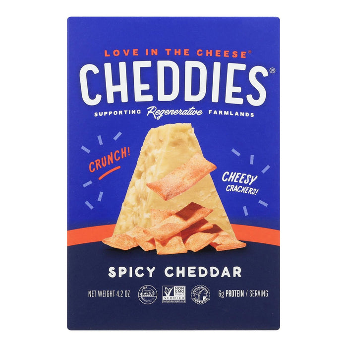 Cheddar Splendor: Cheddies Spicy Cheddar Crackers - 25.2 Oz Bulk Box