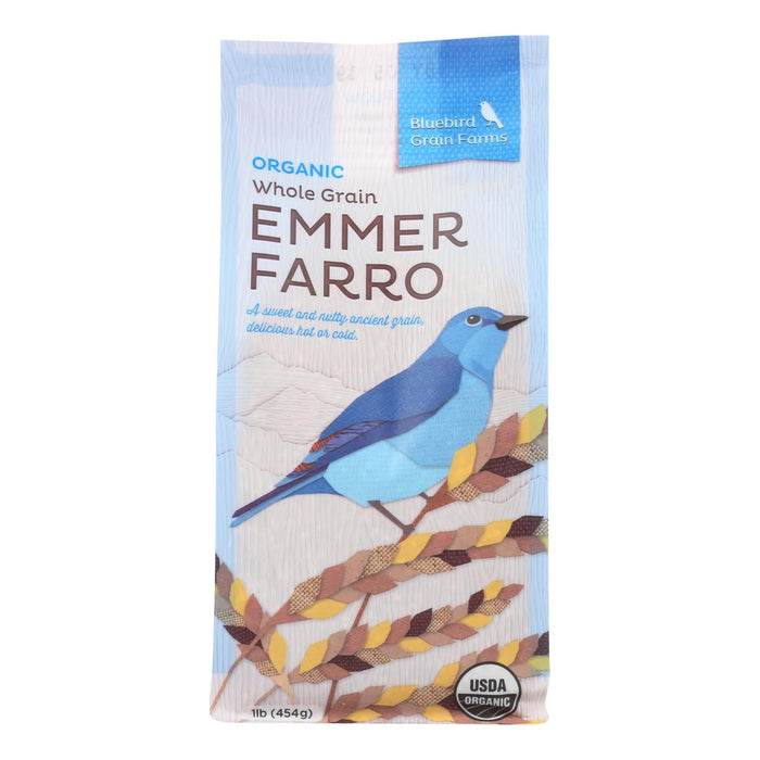Bluebird Grains Organic Grade 1 Emmer Split Farro - 1 lb. (Pack of 6)