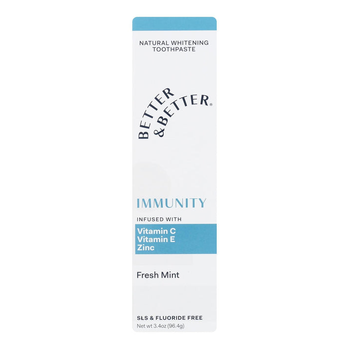 Better & Better Toothpaste Immunity Fresh Mint 3.4 Fl. Oz.