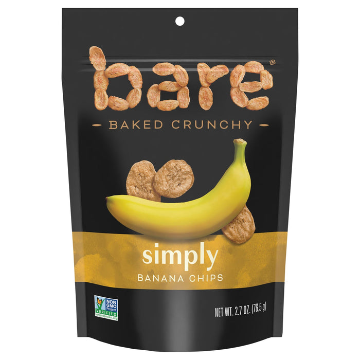 Bare Fruit Simply Baked Banana Chips - 2.7 Oz - Pack of 12