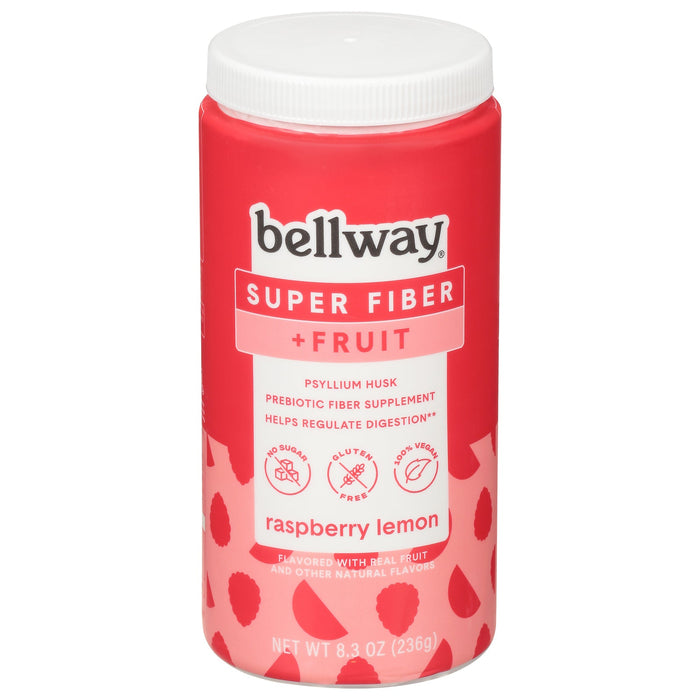 Bellway Super Fiber + Fruit Powder Lemon Raspberry  (8.3 Oz) - Case of 4