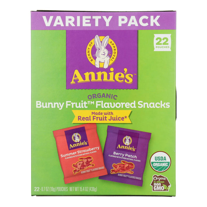 Annie's Homegrown Organic Fruit Snacks, 22-Count, 2-Variety Pack, Case of 6 (15.4 Ounces Per Pack)