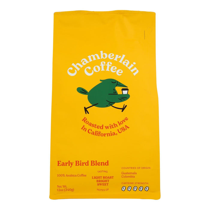 Chamberlain Coffee Organic Earlybird Blend Whole Beans - 12 Ounces