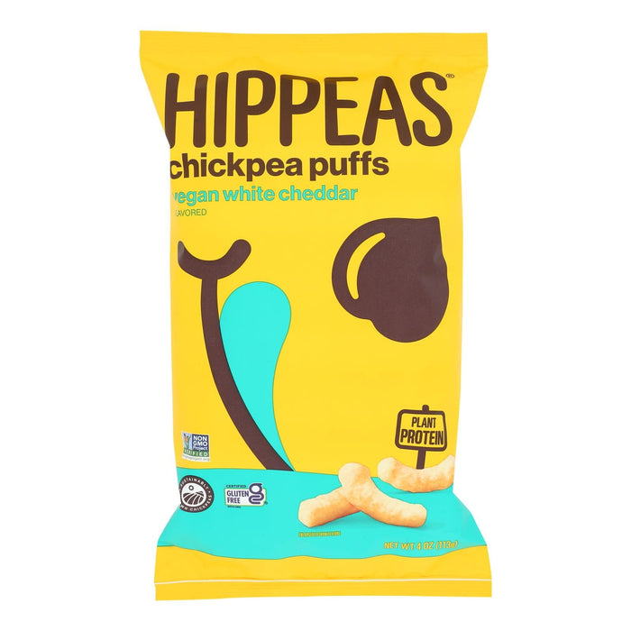 Hippeas White Cheddar Chickpea Puffs - 4 oz. x 12