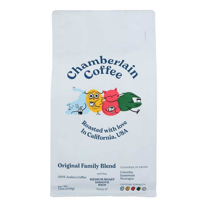 Chamberlain Coffee Organic Ground Family Blend Original - Case of 12 - 12 Oz Bags