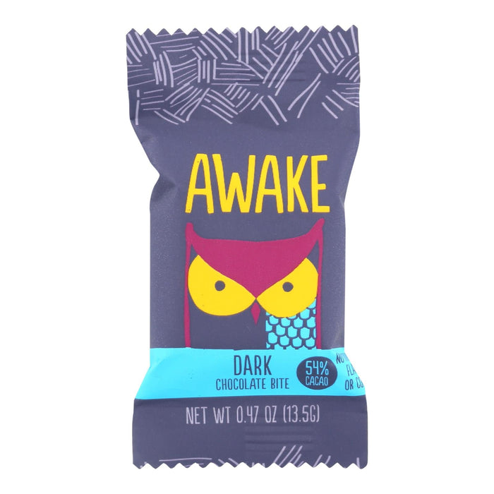 Awake Dark Chocolate Bites - Case of 50 - 0.47 Ounce