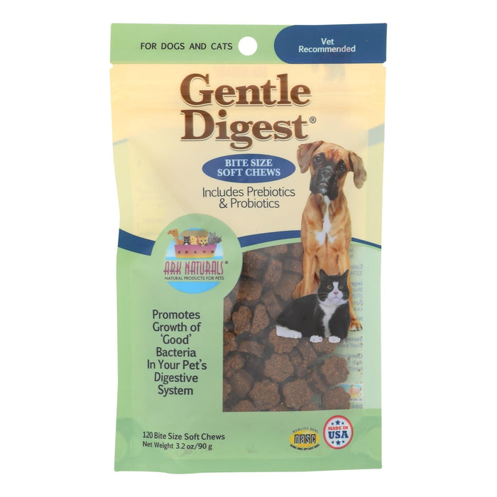 Ark Naturals Gentle Digest Chews for Cats & Dogs - 3.2 Ounces