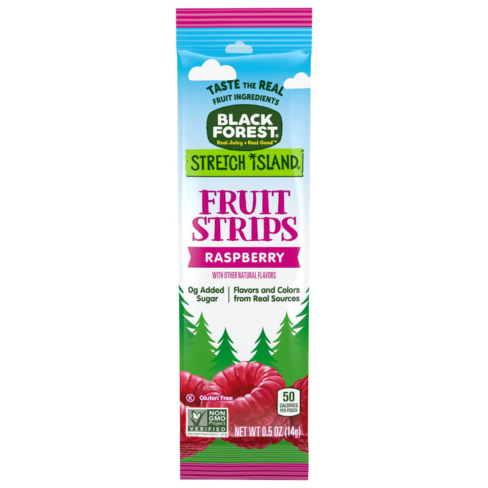 Black Forest Stretch Island Fruit Strips - Raspberry - 30 x 0.5 Oz
