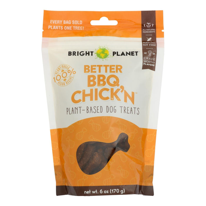 Bright Planet Better Barbecue Chicken Dog Treats, 6 Oz, Pack of 12