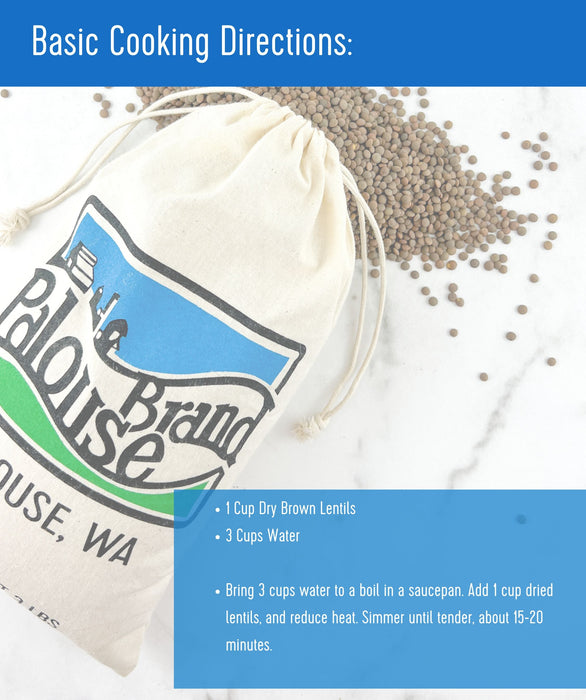 Brown Lentils | 25 LB | Certified Glyphosate Residue Free