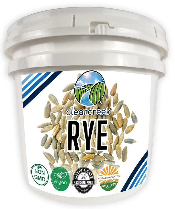 Rye Berries | Certified Glyphosate Residue Free | 25 LB Bucket