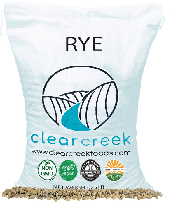 Rye Berries | Certified Glyphosate Residue Free | 25 LB