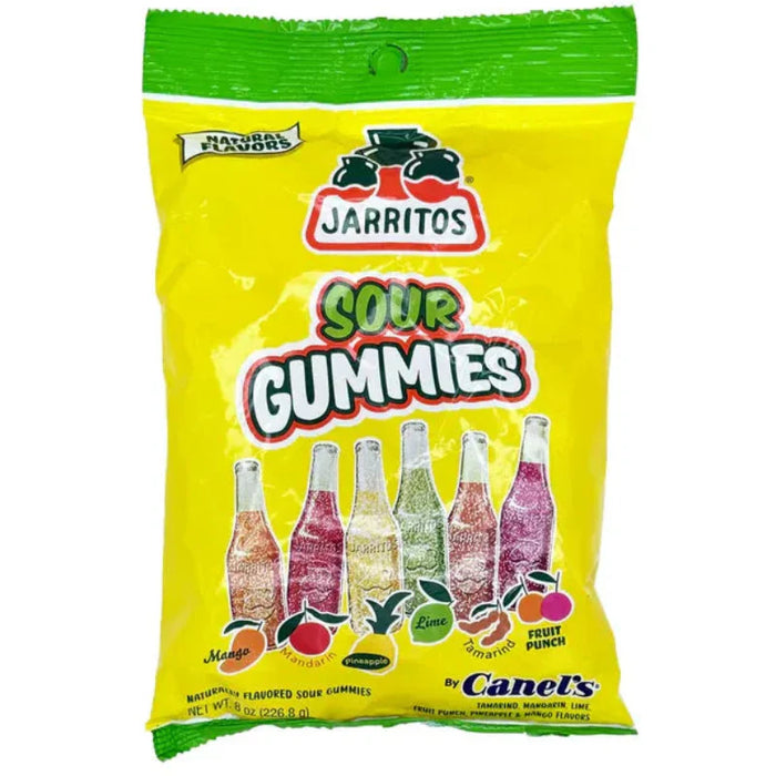 Jarritos Sour Soda Gummies, Mango Tamarind Orange Pineapple Lime Fruit Punch