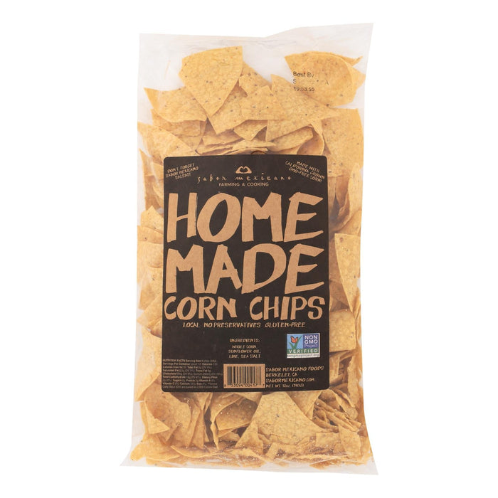 Sabor Mexicano Original Handmade Corn Chips - 11 x 10 oz. Case