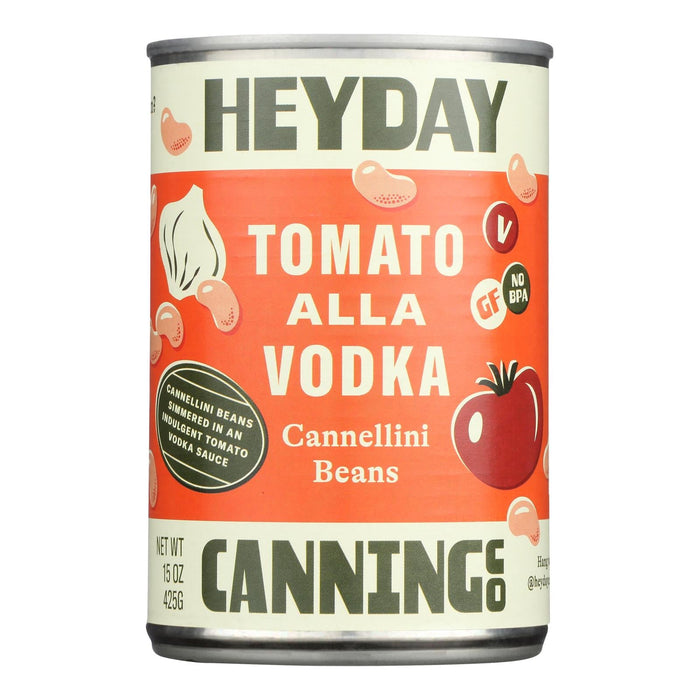 Heyday Canning Company Cannellini Tomato Vodka Beans - 15 Oz. Can (Pack of 6)