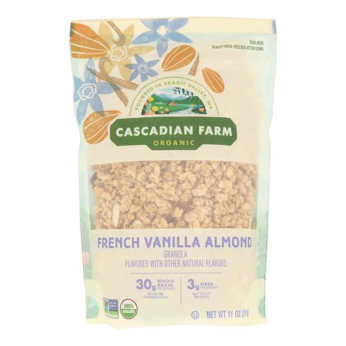 Cascadian Farm Organic French Vanilla Granola, Case of 4 - 11 oz. Bags
