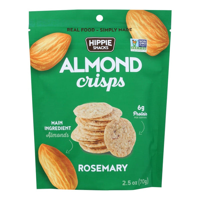 Hippie Snacks Almond Crisp Rosemary - 2.5 oz (Case of 8)