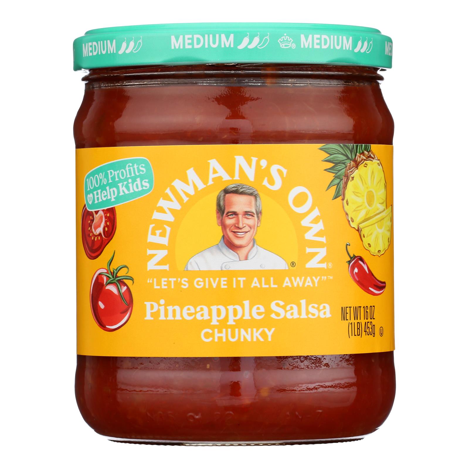 Newman's Own Salsa Pineapple - 16 Oz - Case of 8 — Specialty Food