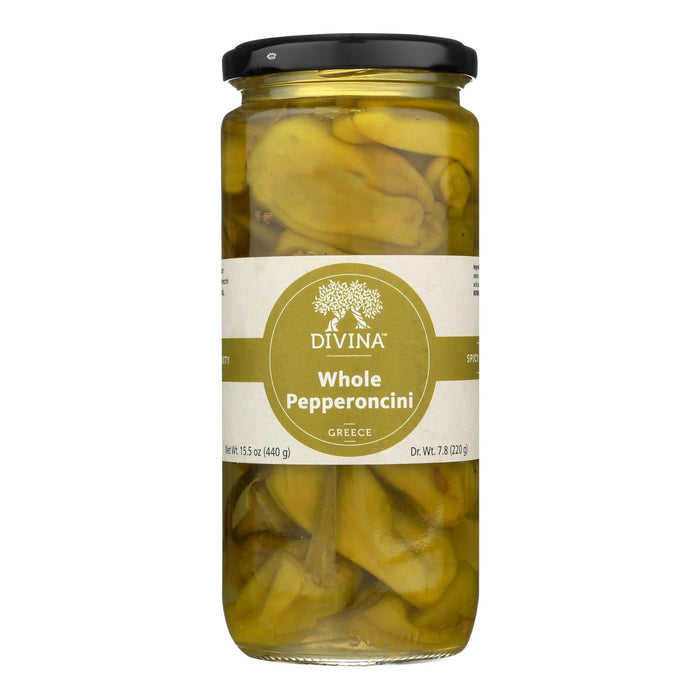 Divina All Natural Pepperoncini – Zesty 15.5 Oz (Pack of 6)