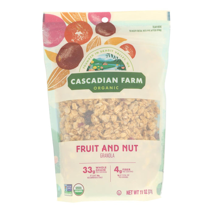 Cascadian Farm Organic Fruit Nut Granola, 11 Ounce Packets (Case of 4)