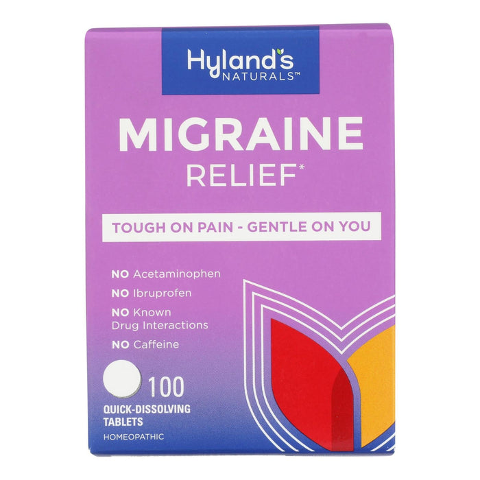 Hyland's Homeopathic Migraine Relief Tablets, 100 ct (Pack of 3)