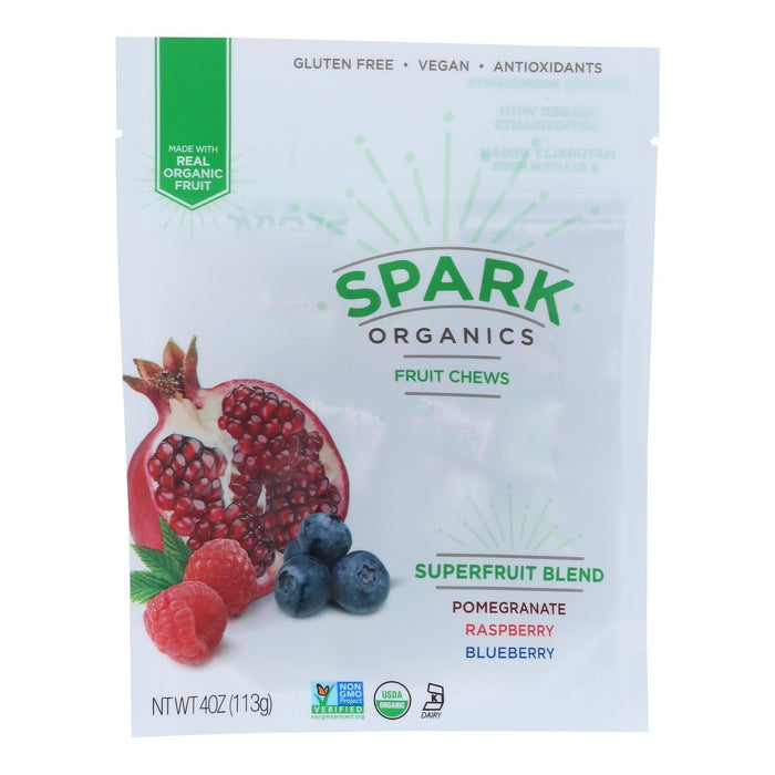Spark Organics Fruit Chews Organic Superfruit Blend - 16 Pack, 4 Oz Each