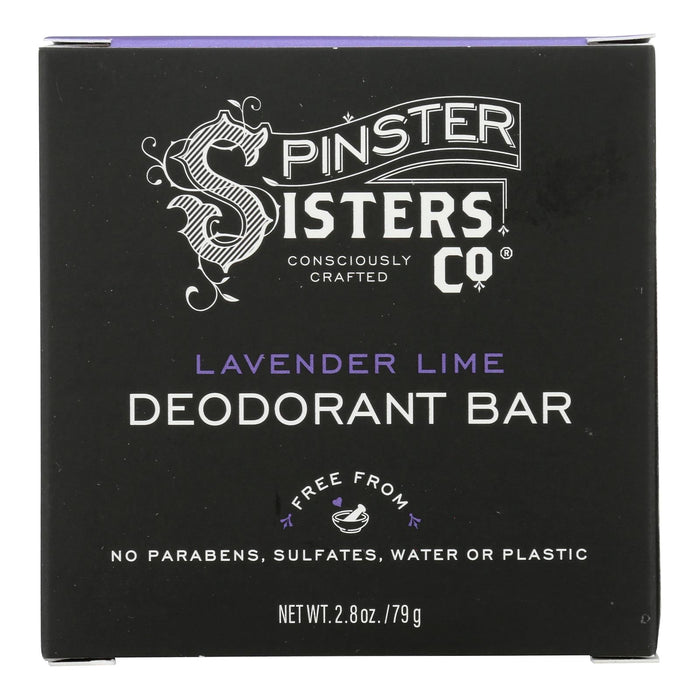 Spinster Sisters Company Lavender Lime Deodorant Bar - 2.8oz