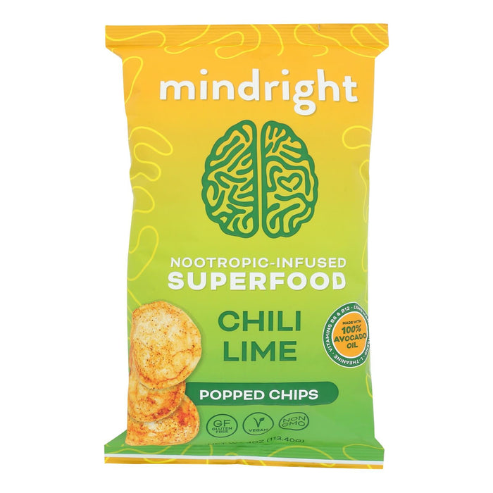 Mindright Popped Chips Chili Lime (Case of 12 -4 oz)