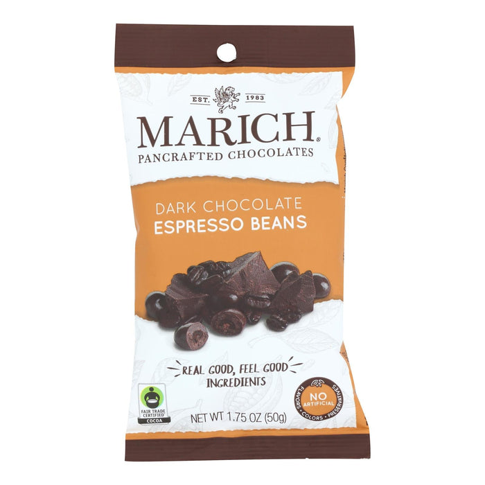 Marich Dark Chocolate Espresso Beans - 2 Oz. (Case of 12)